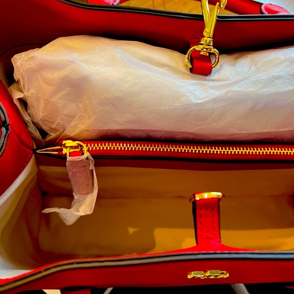 ❤️❤️ Valentine Red LaurenRalphLauren ClassicCrossbody&SatchelAll LeatherLuxurios - Picture 8 of 8